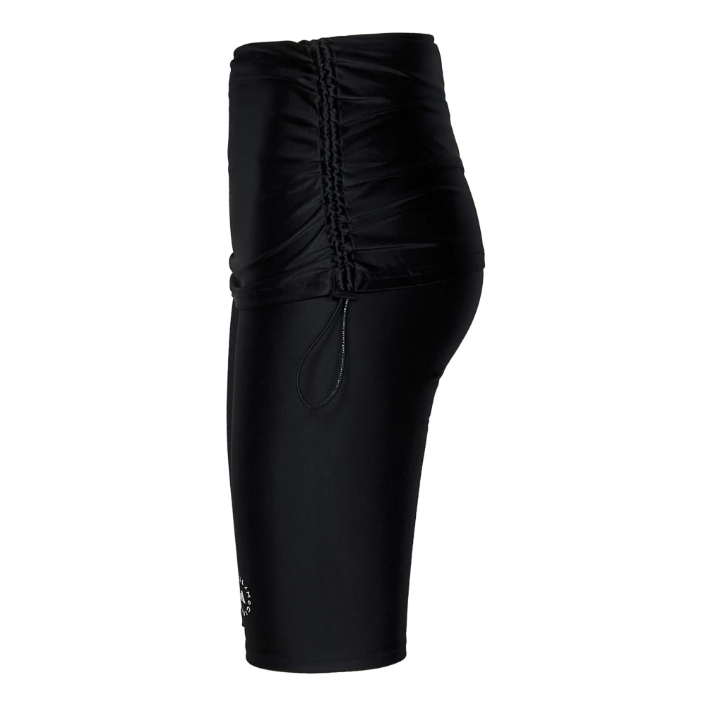Adidas Zwarte Shorts met Elastische Omslag Black Dames