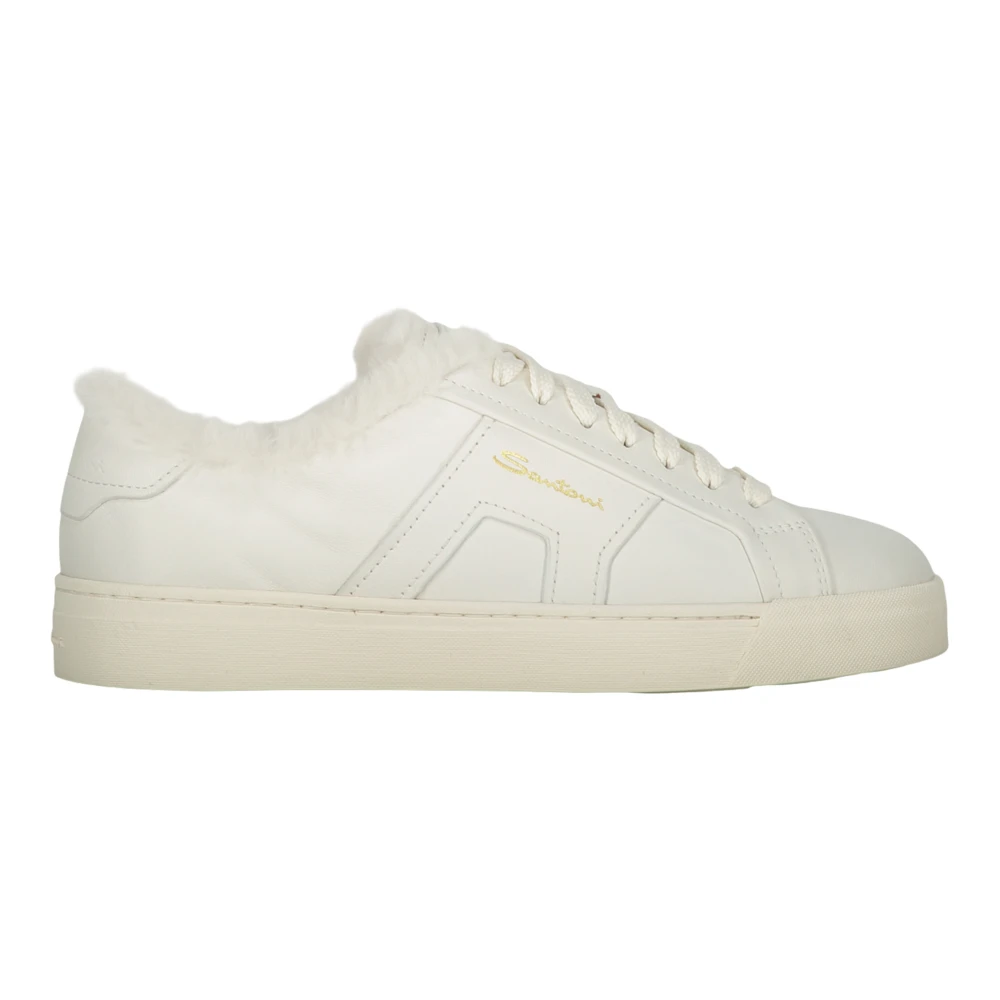 Santoni Leren sneakers Dames Schoenen Wit