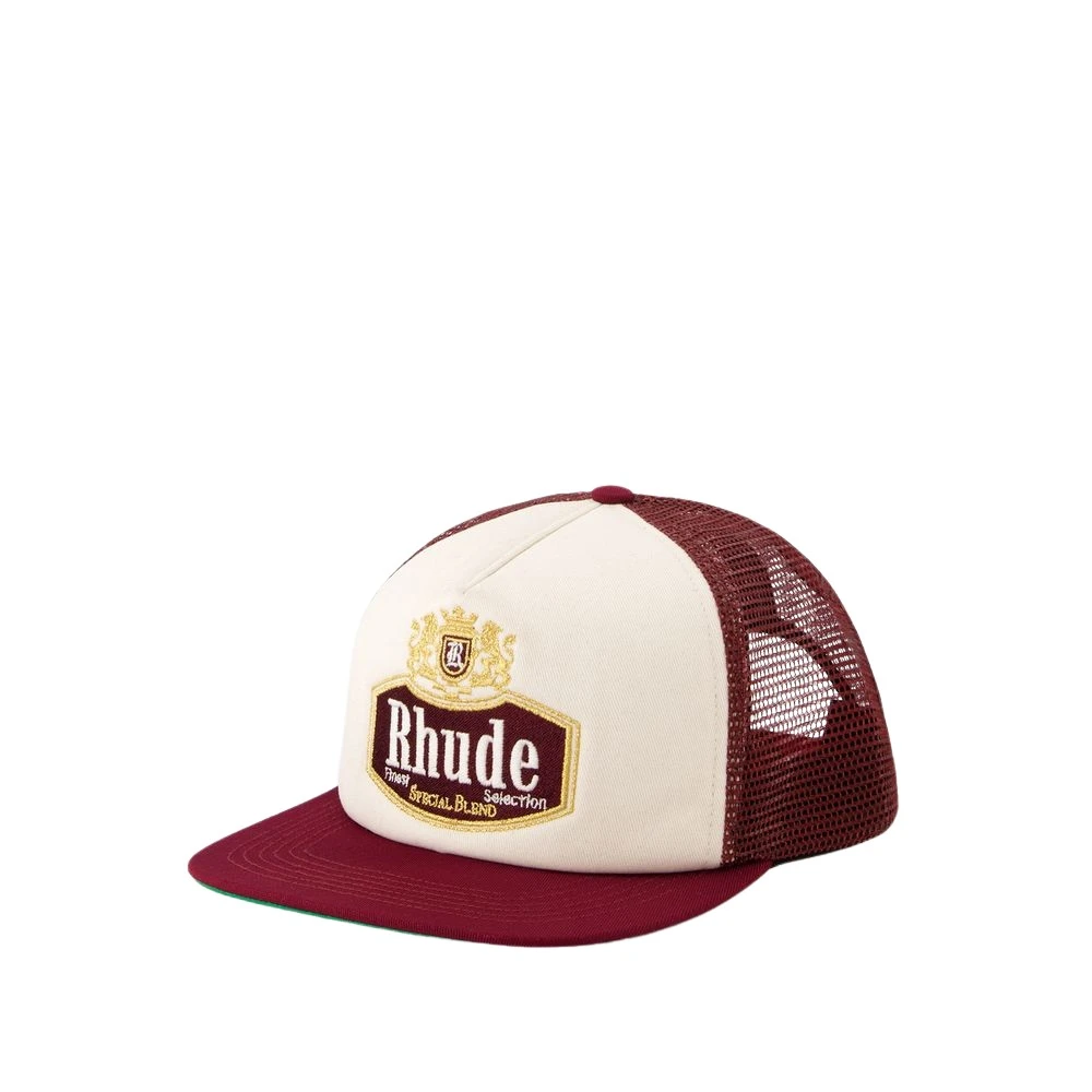 Rhude Bruin Wit Trucker Cap Synthetisch Leer Multicolor Heren