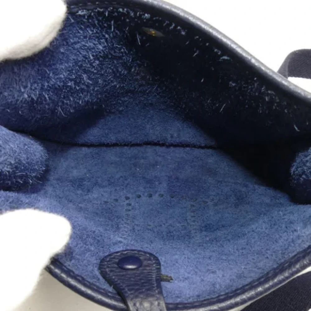 Hermès Vintage Pre-owned Fabric shoulder-bags Blue Dames