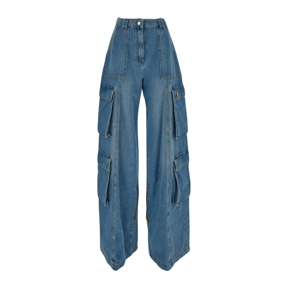 Elisabetta Franchi Loose-fit Jeans Blue Dames