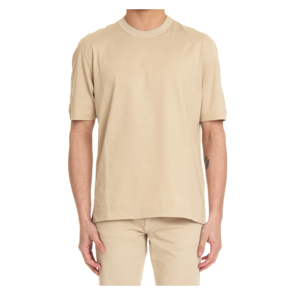 Zegna - Tops > T-Shirts - Beige - Zegna - Modalova