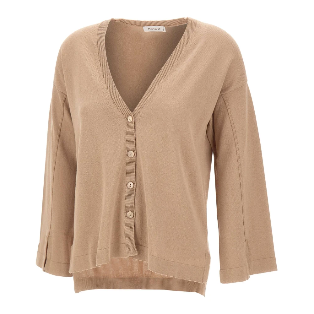 Kangra Beige Jumpers - Female - Cardigans - Xl - Knitwear