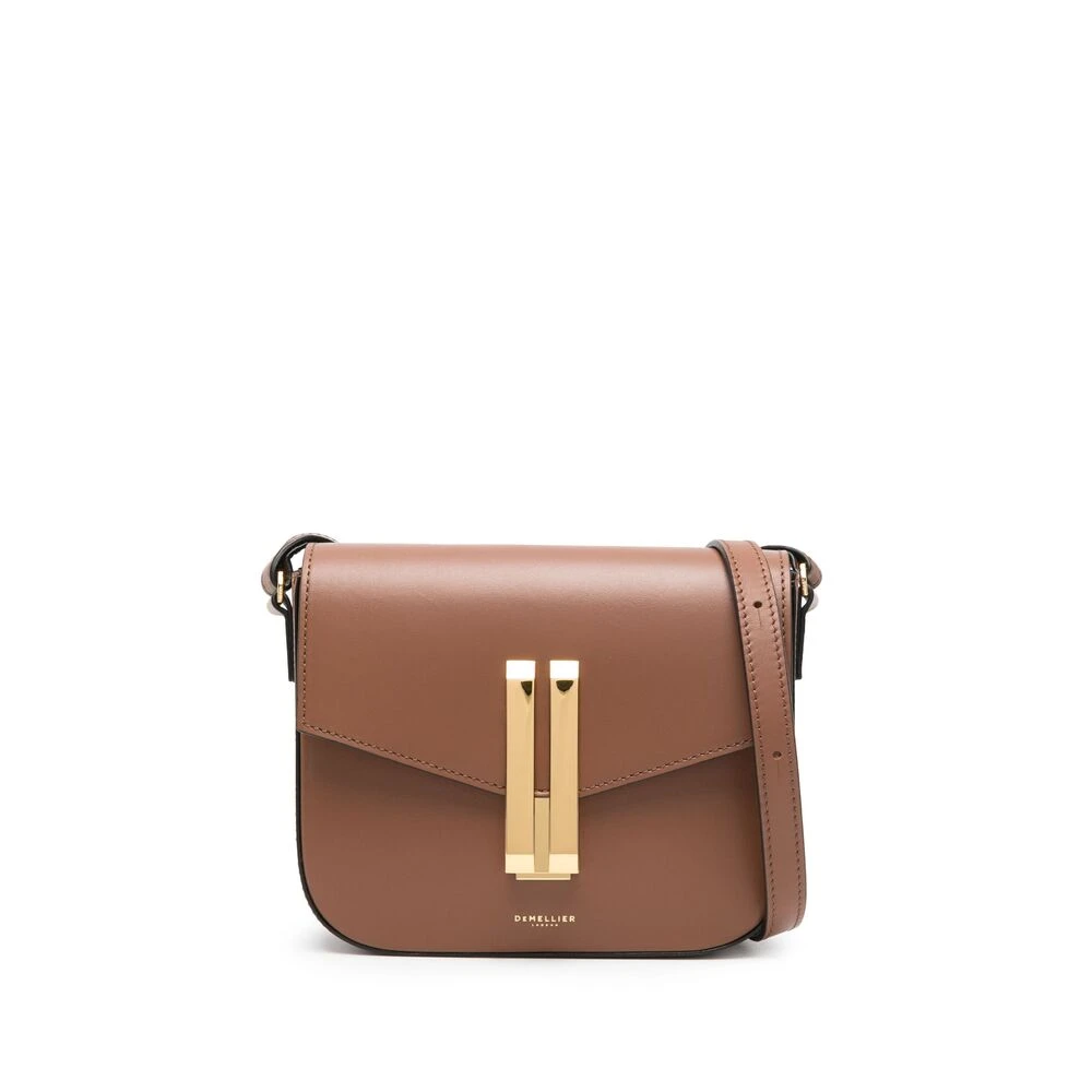 DeMellier Cognac Bruine Leren Schoudertas Brown Dames