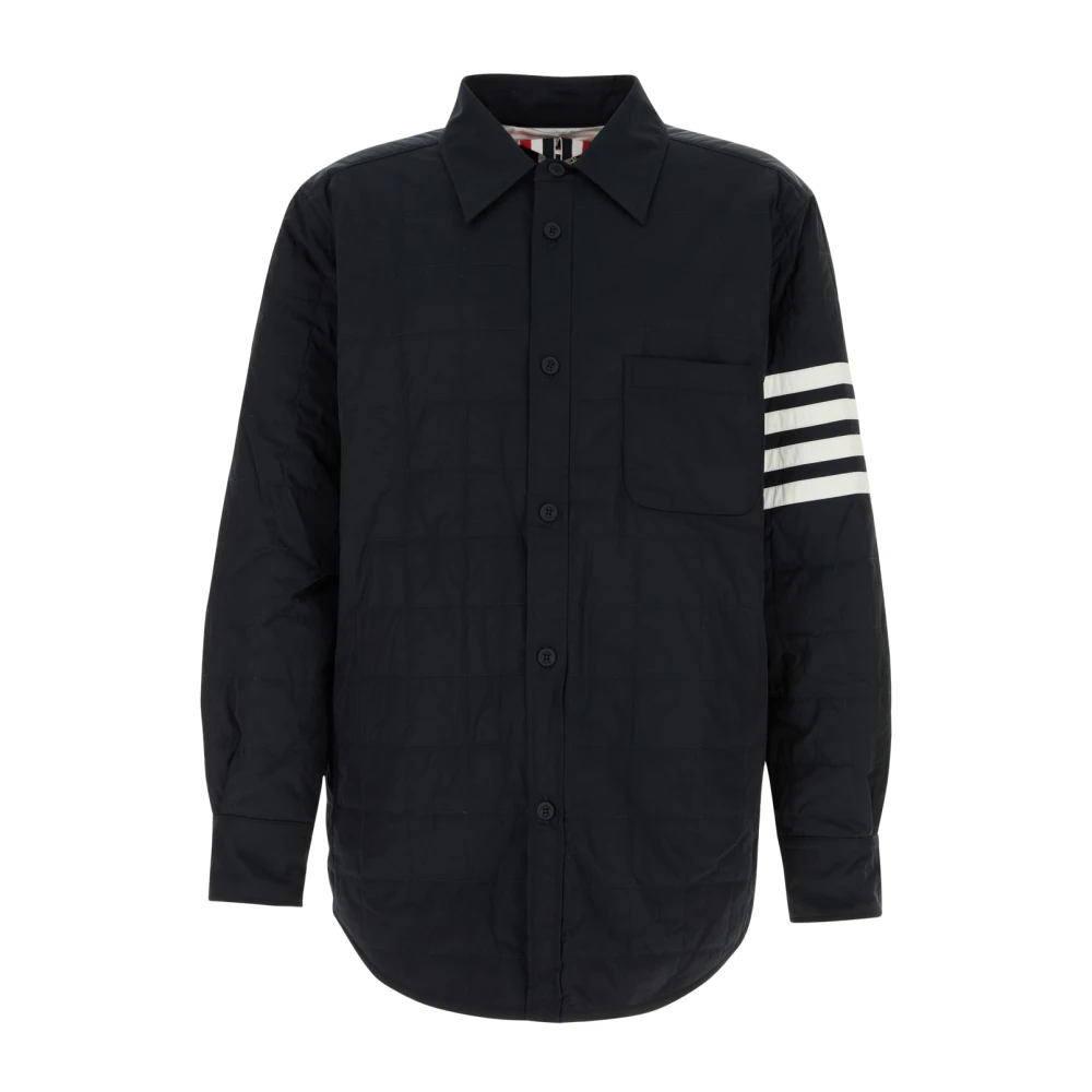 Thom Browne Stijlvolle Jas voor Mannen Black Heren