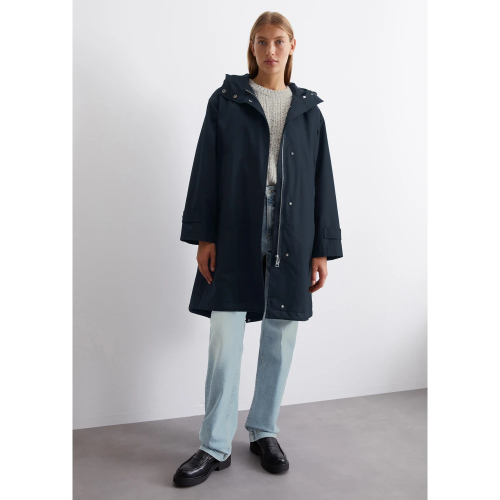 Marc O'Polo Relaxte katoenen parka Blue Dames