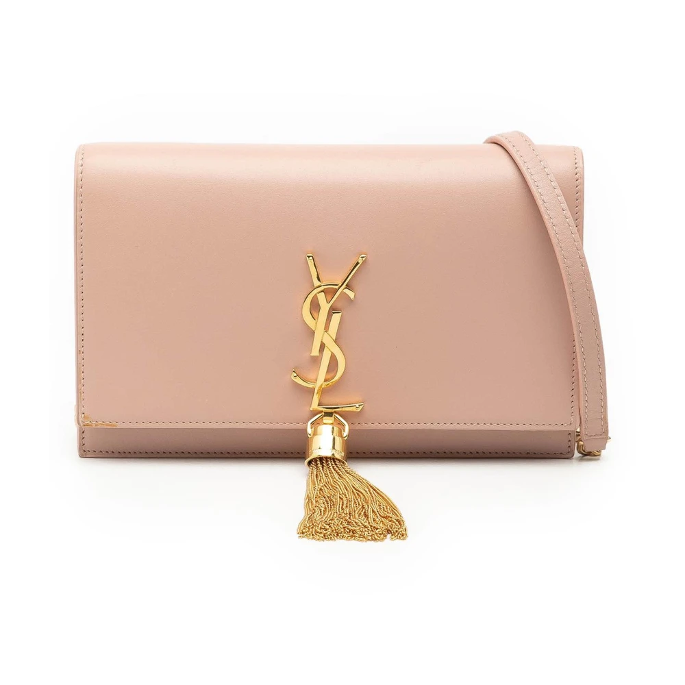 Saint Laurent Vintage Women's Pink Pre-Owned Chain Wallet