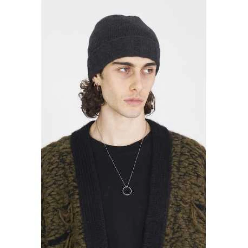 Isabel Benenato Kasjmier Grijs Beanie Hoed Unisex Gray Unisex