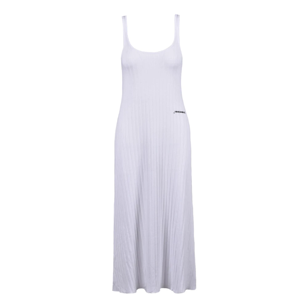 Hinnominate Elegante Viscose Elastaan Jurk White Dames