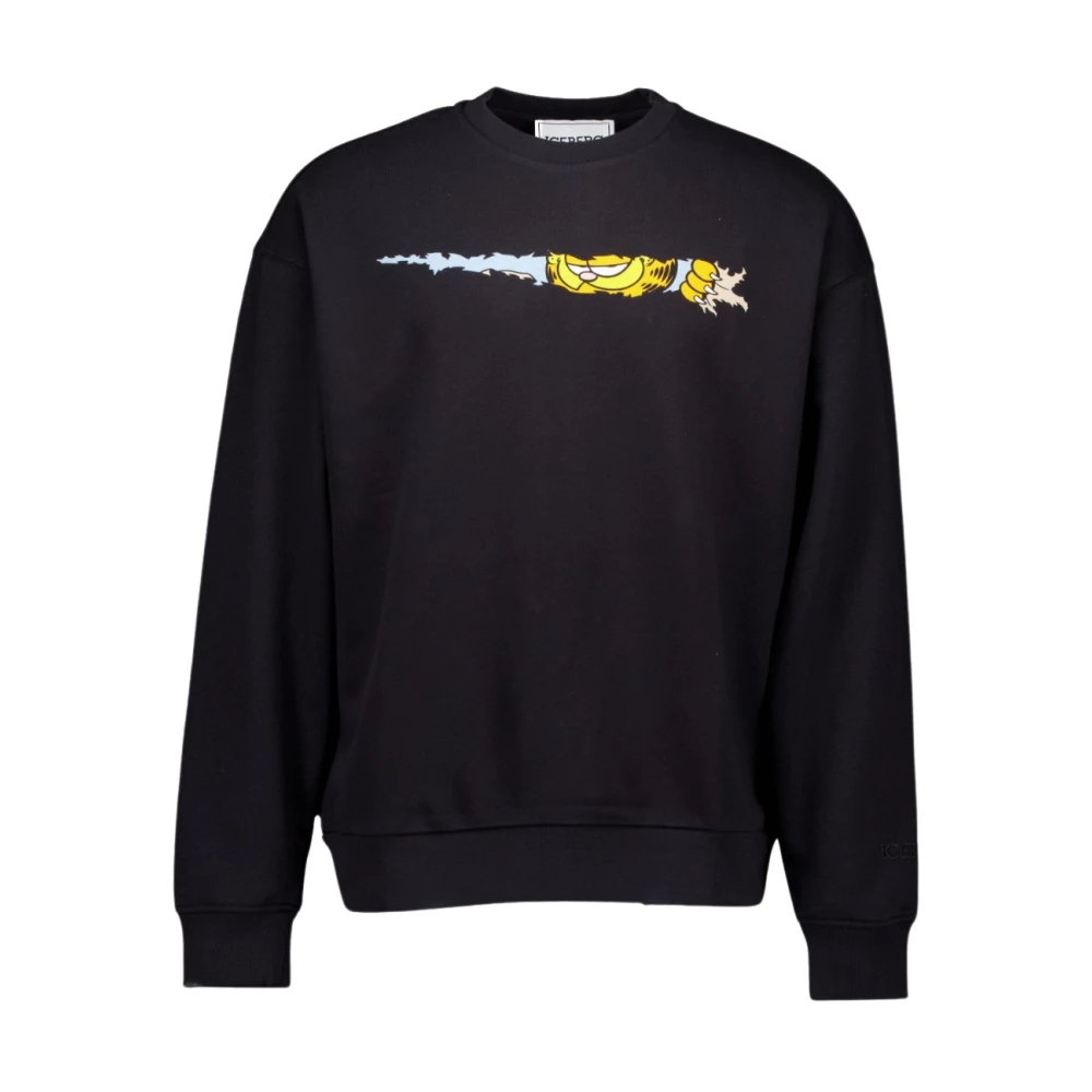 Iceberg Crewneck sweatshirt met Garfield print Black Heren