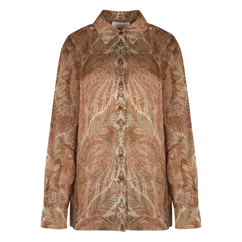 Zimmermann Women's Multicolor Hypnotic Satin Shirt - Shirts - S - Blouses & Shirts