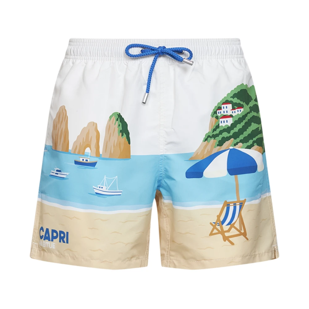 Mc2 Saint Barth Men's Multicolor Beachwear, S, Gustavia Swim Shorts