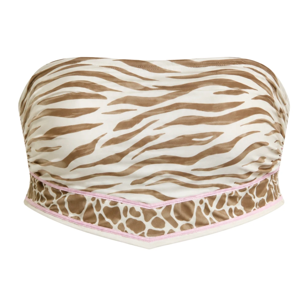 Saint Barth Women's Multicolor Bikinis, L, Athena Naomi Bandeau Top