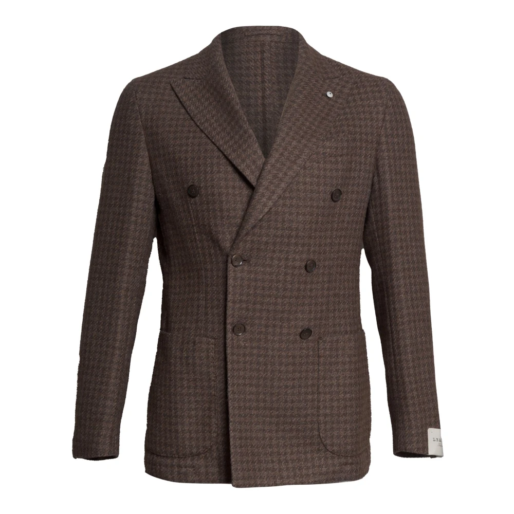 L.b.m. 1911 Men's Brown Blazers, M, Double-Breasted Jacket