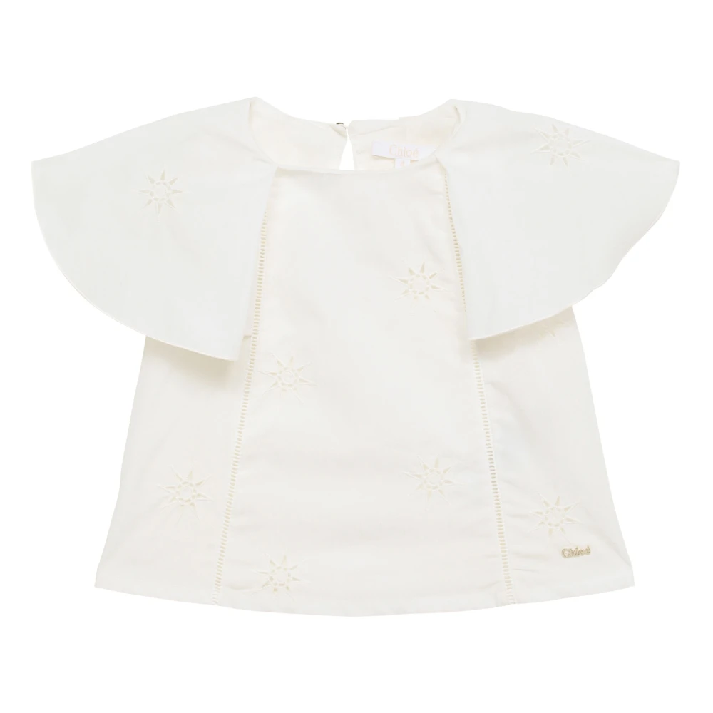 Chloé Elegant Blus för Kvinnor White, Flicka