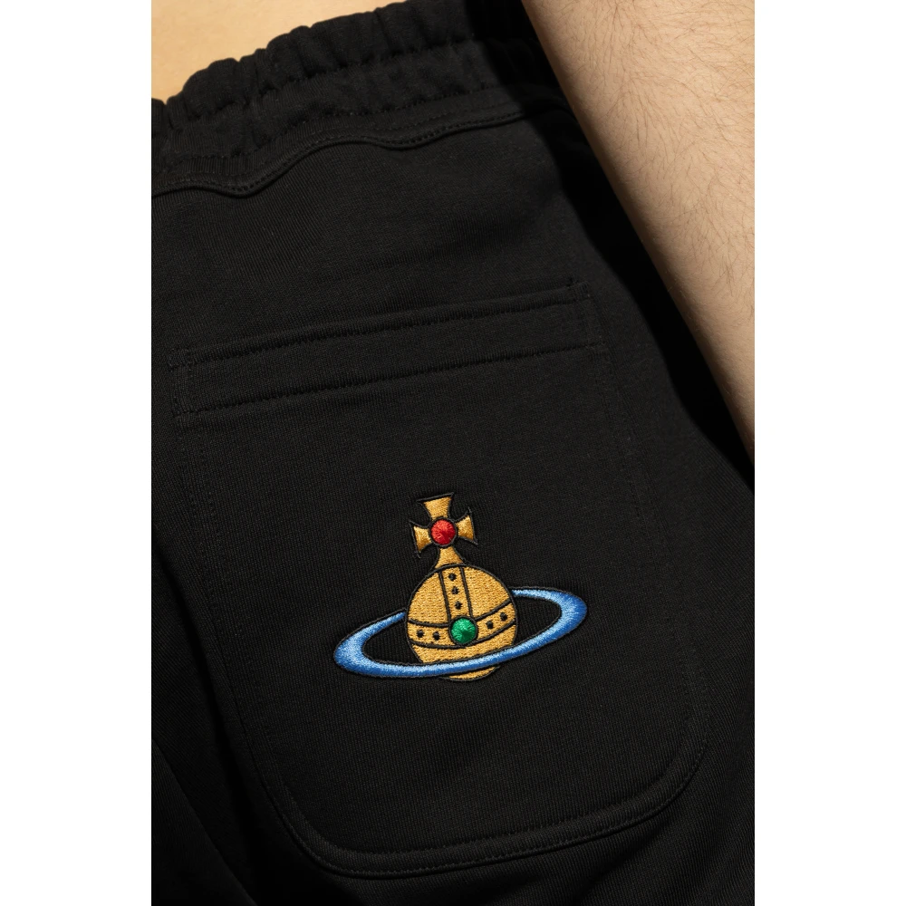 Vivienne Westwood Sweatpants met logo Black Heren