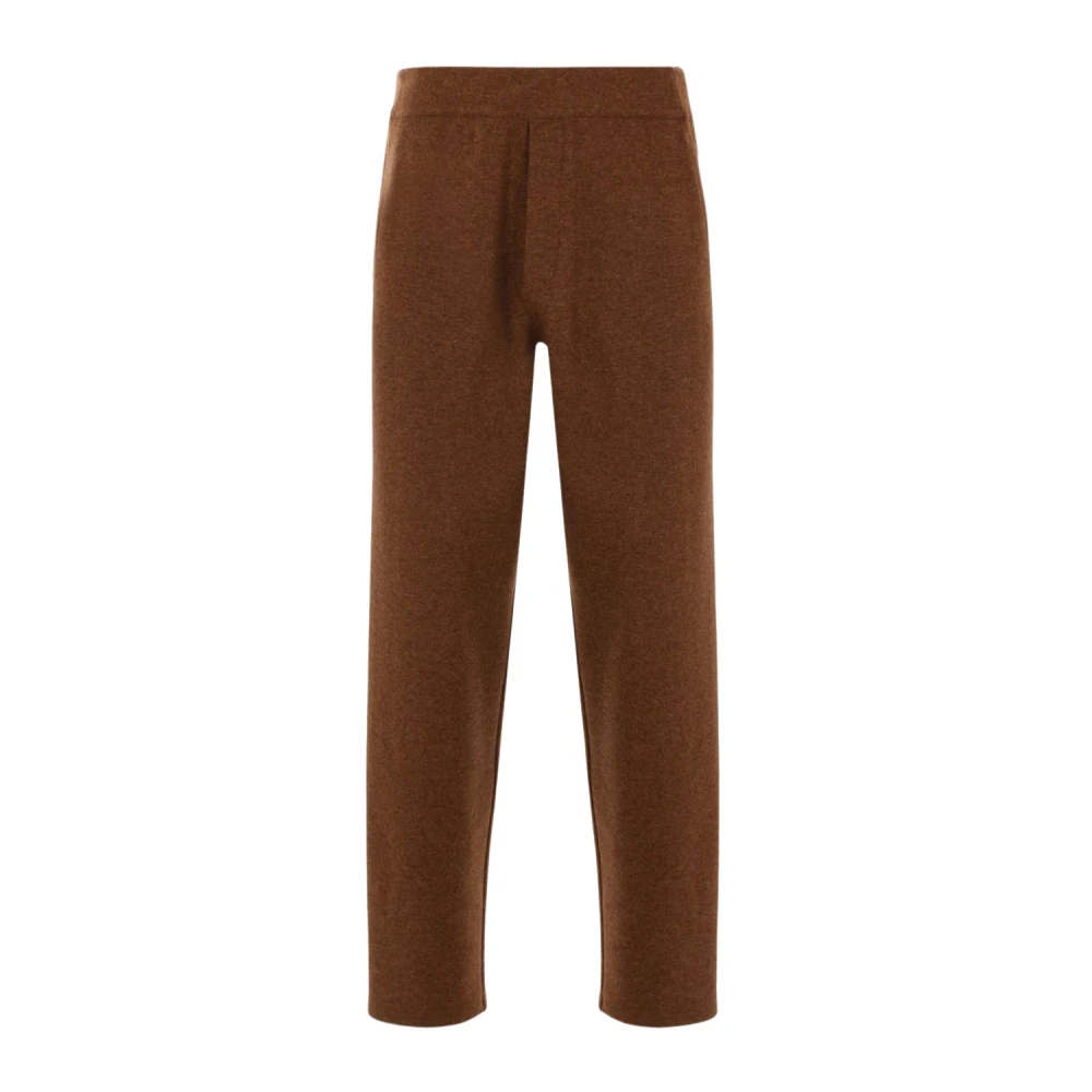 Loro Piana Kasjmier Bruine Suiker Melange Broek Brown Heren