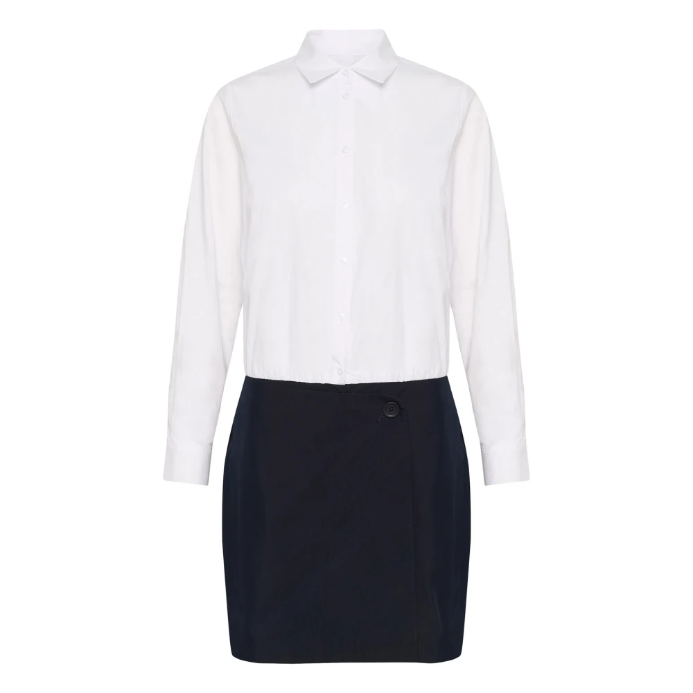 InWear Blauwe Overhemdjurk met knoopdetail Blue Dames