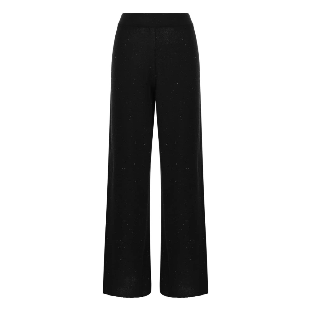 Fabiana Filippi Women's Black Wide Trousers, S, Wide Trousers