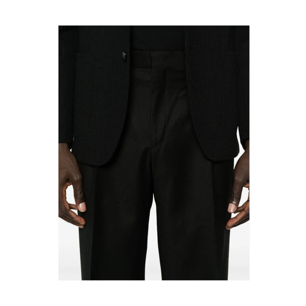 Briglia Zwarte Wollen Twill Broek Black Heren
