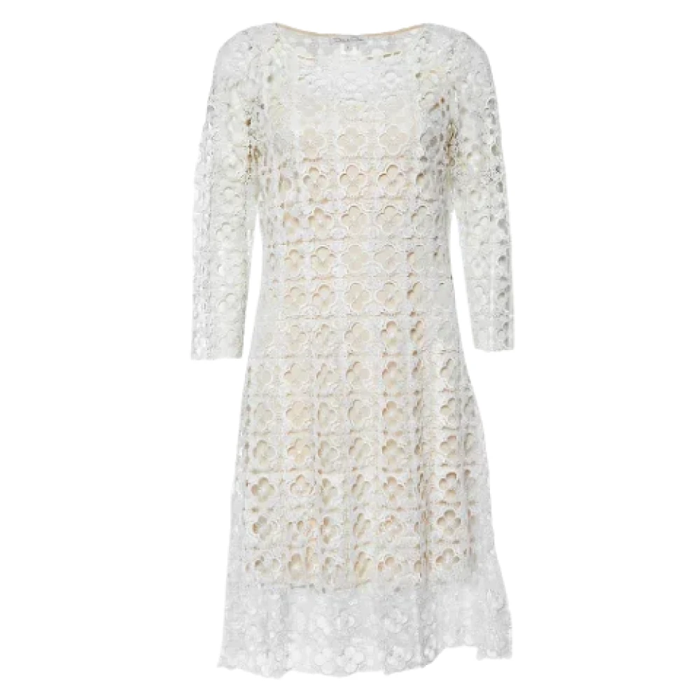Oscar De La Renta Pre-owned Lace dresses White Dames