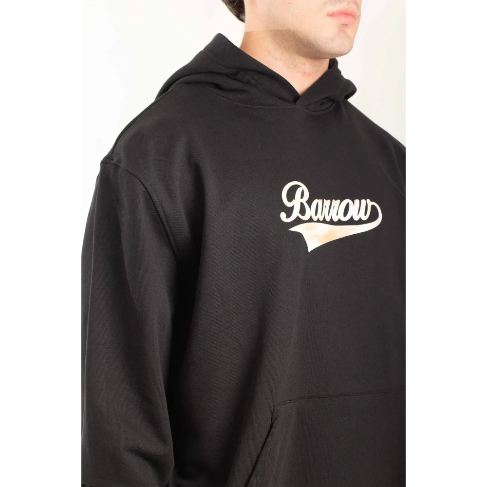 Barrow Bear Back Print Hoodie Black Heren