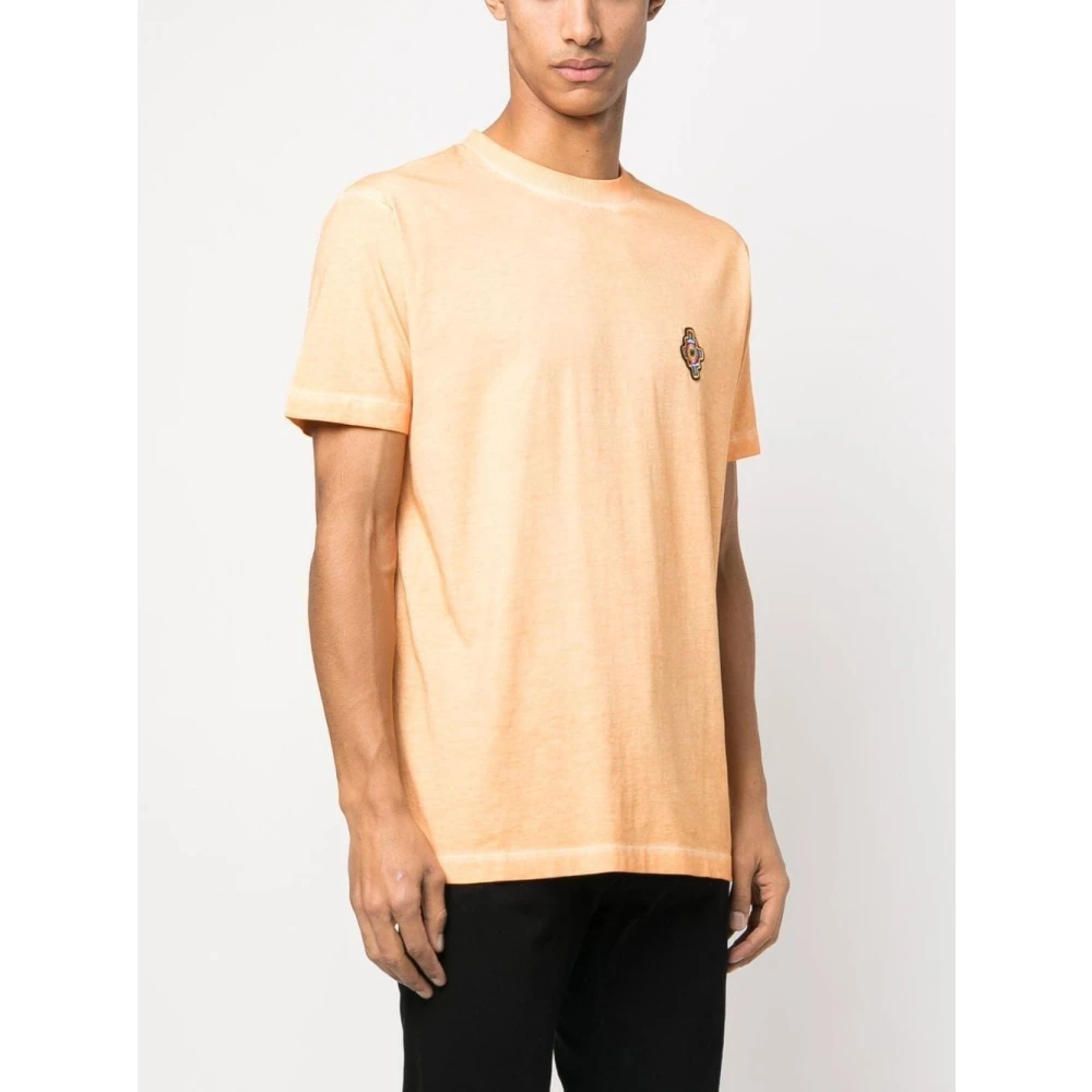 Marcelo Burlon Oranje Rood Sunset Cross T-Shirt Orange Heren