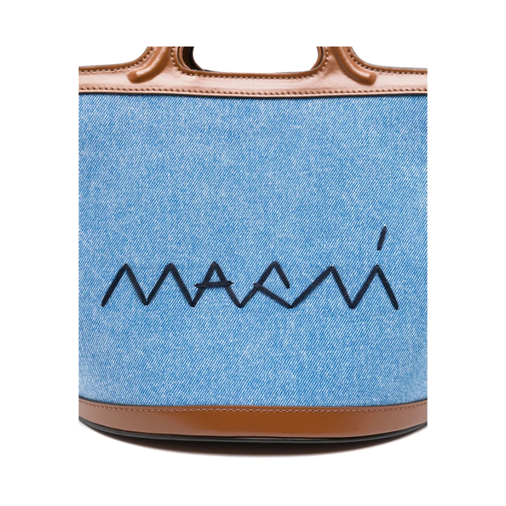 Marni Cerulean Blue Open Top Schoudertas Blue Dames