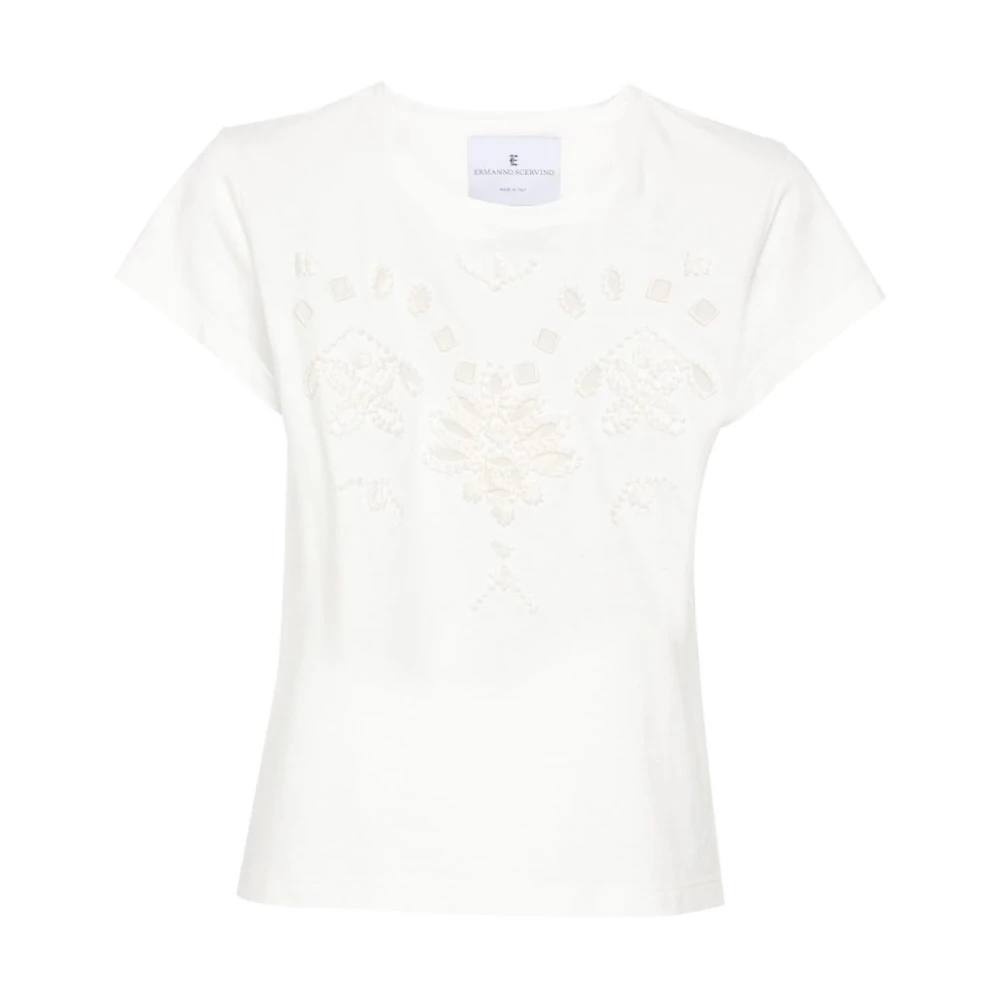 Ermanno Scervino Witte T-shirts & Polos voor vrouwen White Dames