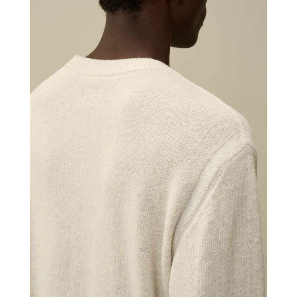 C.P. Company Vanisè Fleece Gebreide Crewneck Sweater Gray Heren