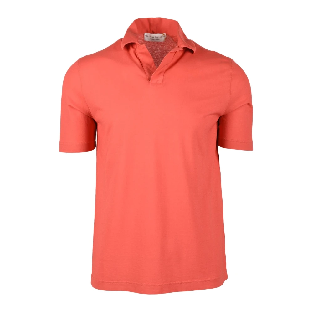 Filippo De Laurentiis Katoenen Polo Shirt Orange Heren