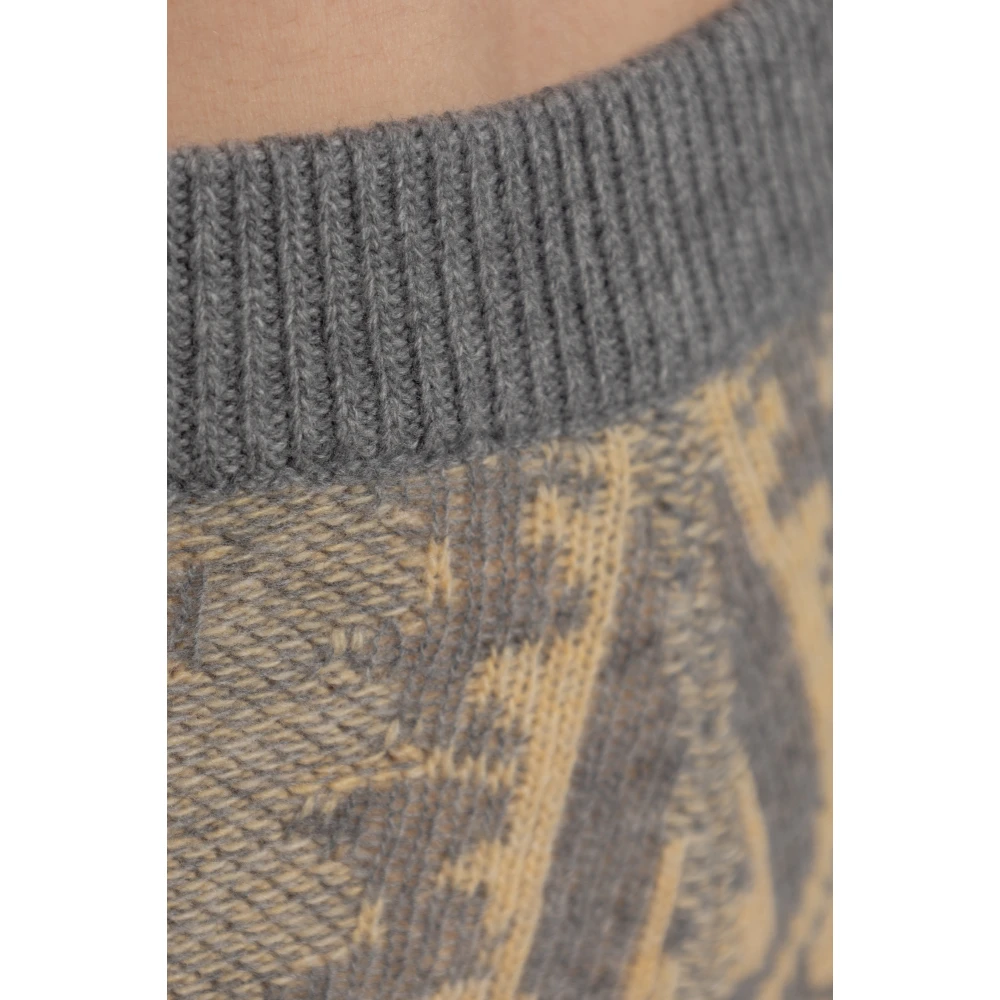 ETRO Wollen broek met uitlopende pijpen Gray Dames