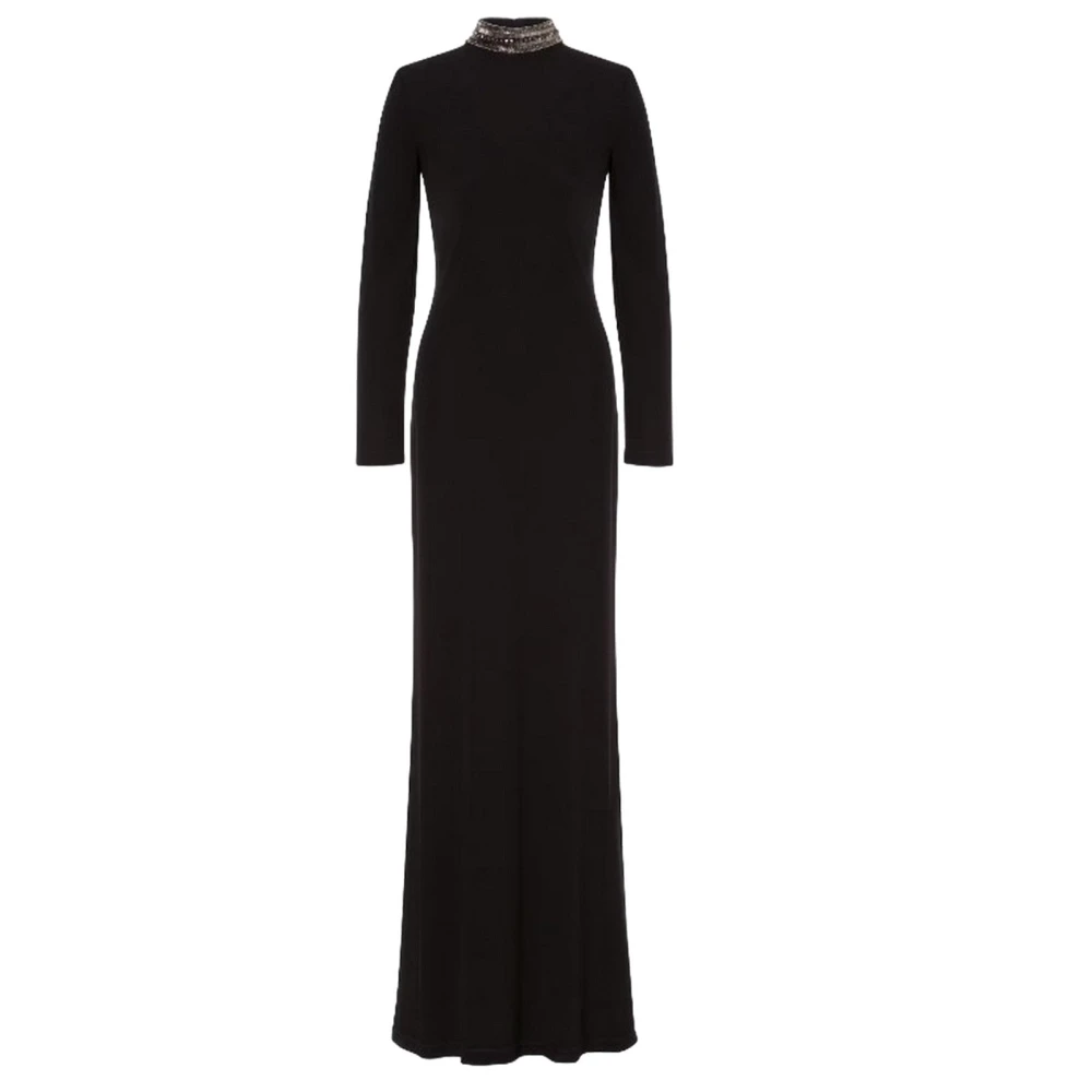 Alberta Ferretti Women's Black Gowns,, Polyester Dresses And Jumpsuits Large