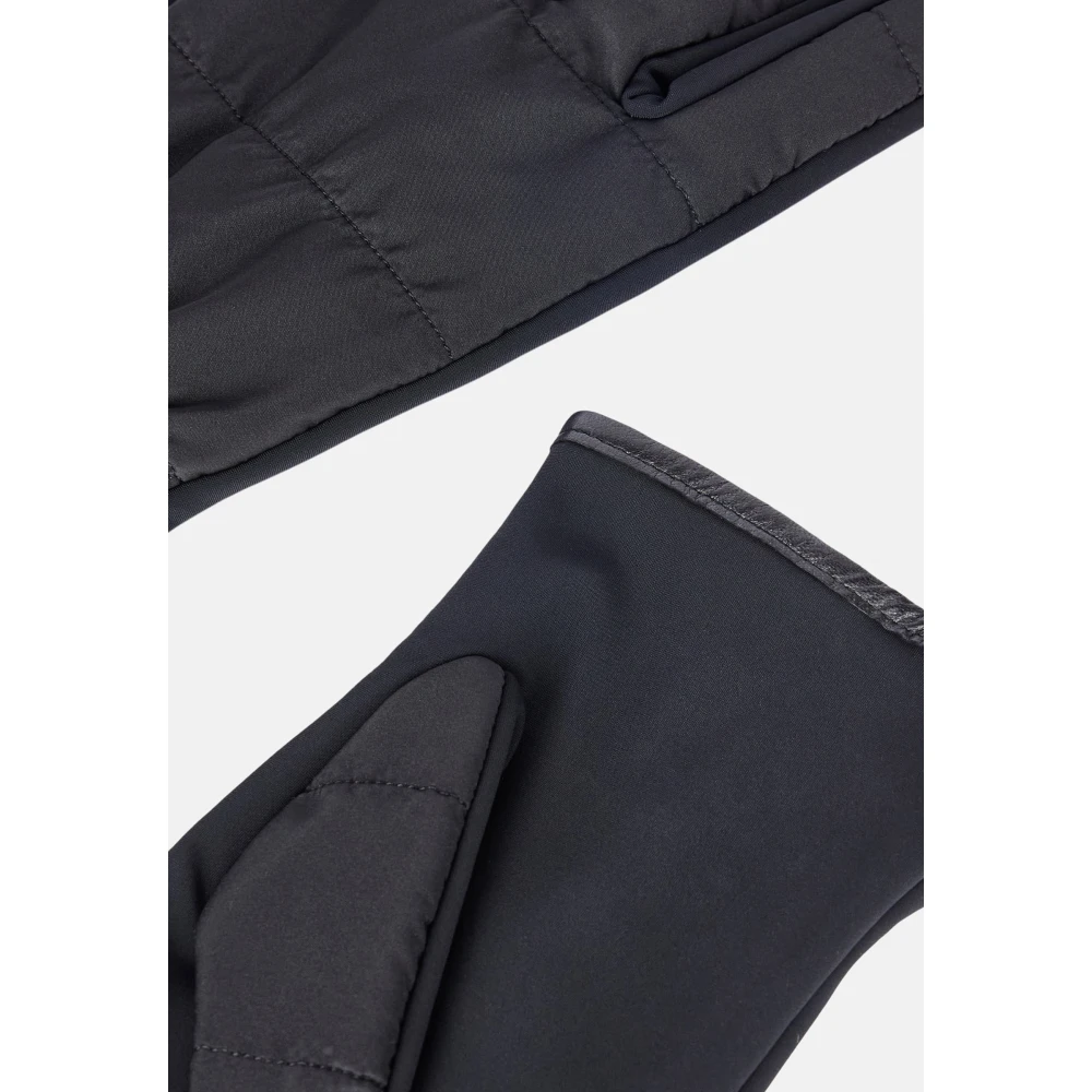 Boggi Milano Gewatteerde Handschoenen van Technische Stof Black Heren