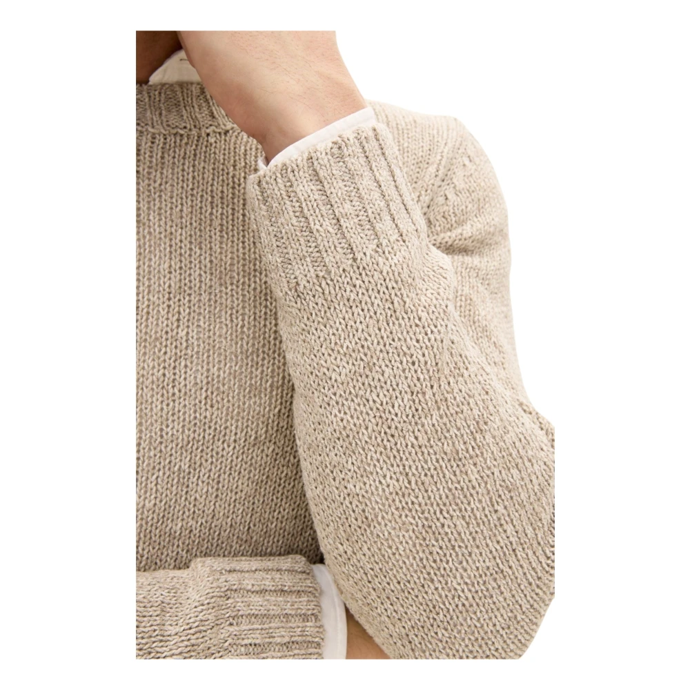 Oscar Jacobson Stijlvol Beige Ronde hals Sweater Beige Heren