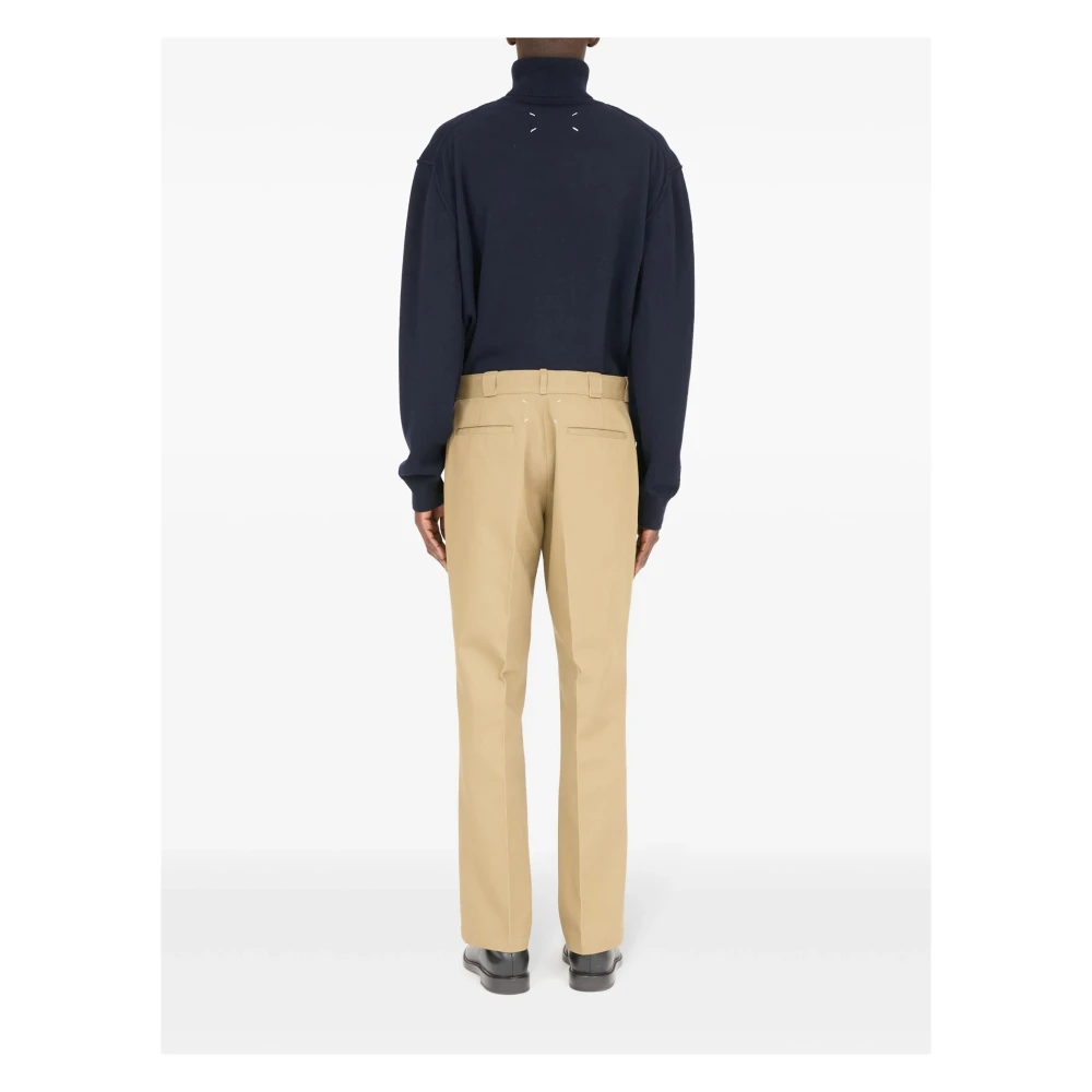 Maison Margiela Beige Geplooide Broek Beige Heren
