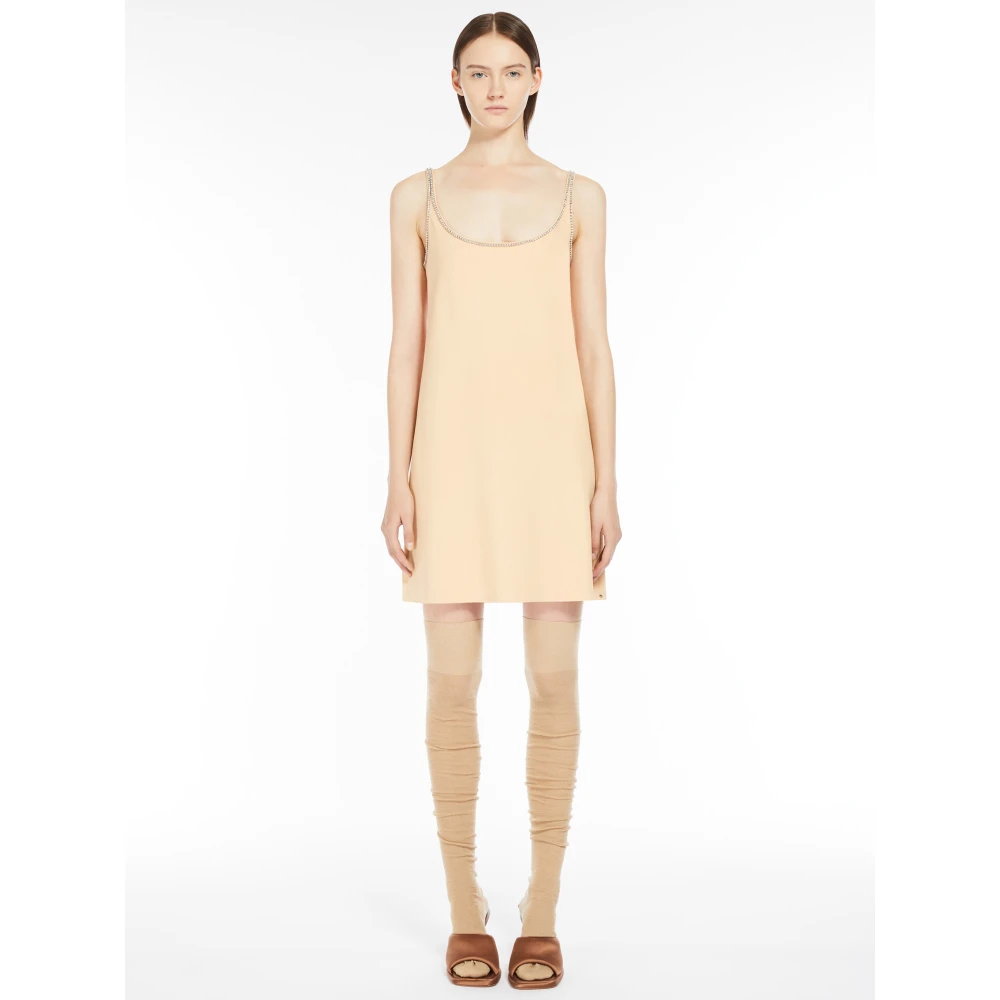 SPORTMAX Roze jurk met strass versiering Pink Dames