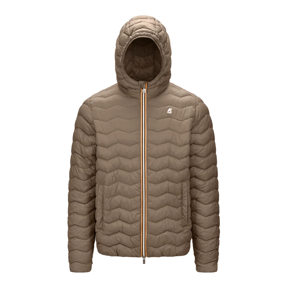 K-way Beige Hoodie met Contrastdetails Beige Heren
