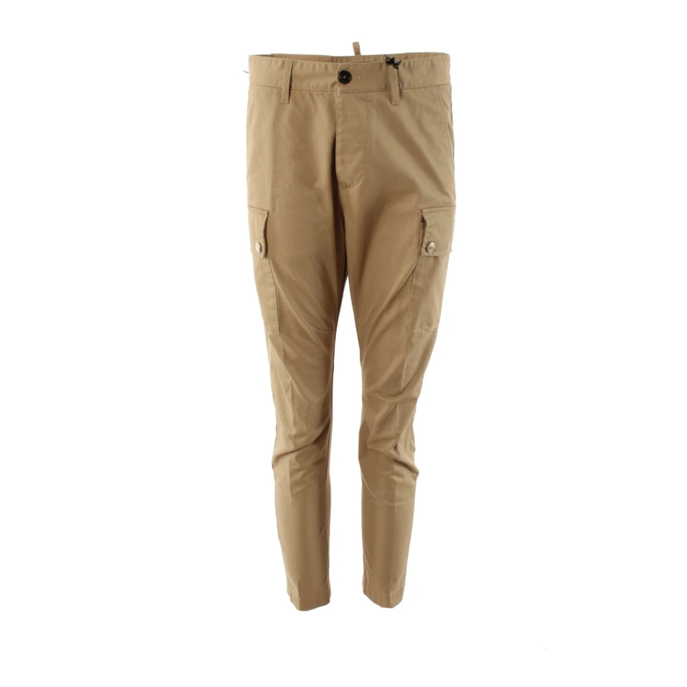 Cargo Bukse for Herre, Beige, 100% Bomull