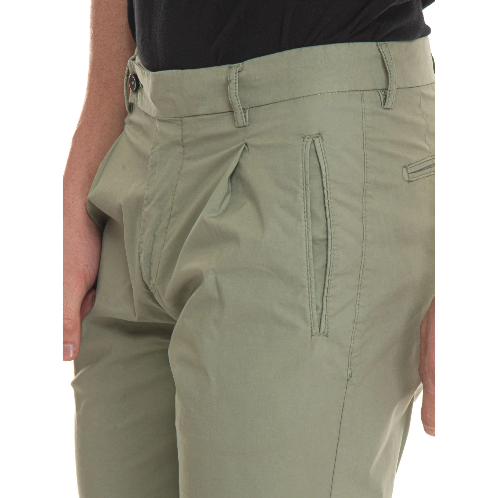 Berwich Stone Washed Retro-GD Chino Broek Green Heren