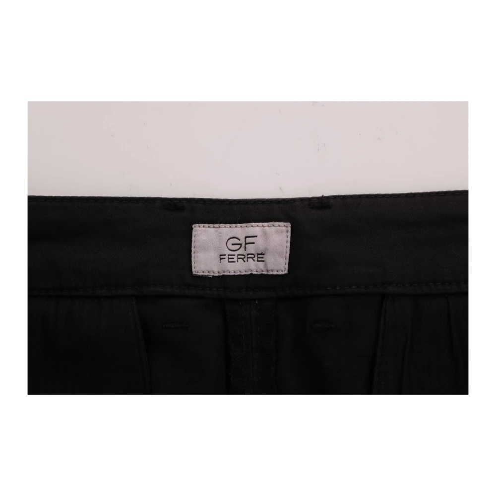 Gianfranco Ferré Slim Fit Cotton Stretch Pants Black Heren