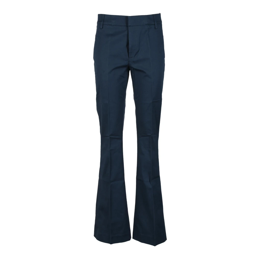 Dondup Katoen Elastaan Broek Blue Dames