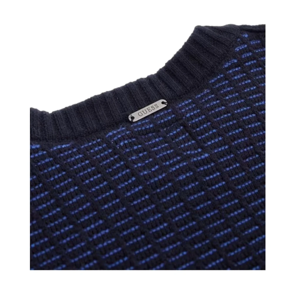 Guess Crew Neck Sweater Blue Heren