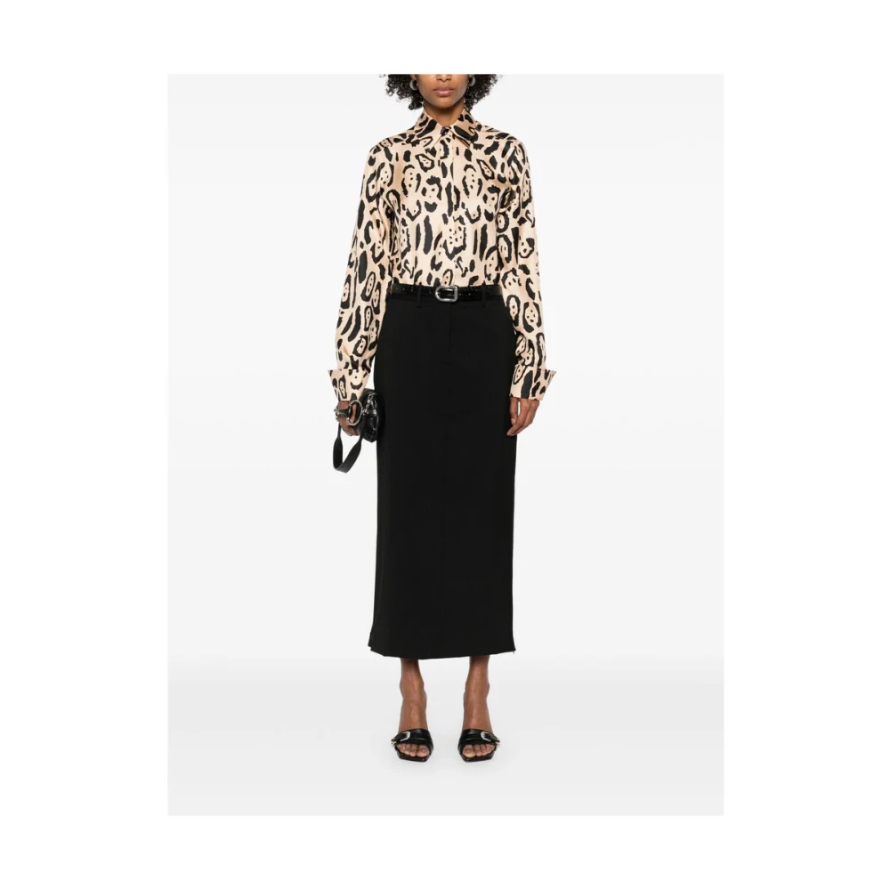 SPORTMAX Grafische Print Knoopshirt Multicolor Dames