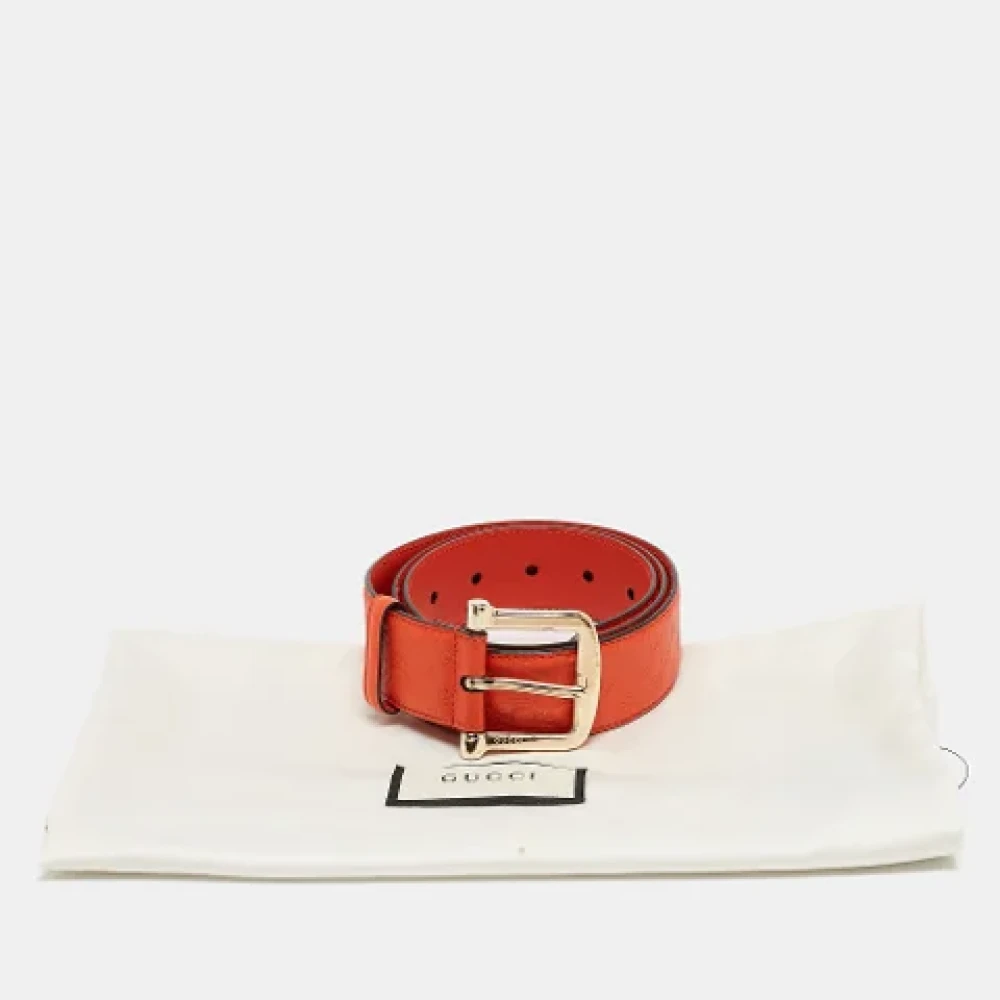 Gucci Vintage Pre-owned Leather belts Orange Dames