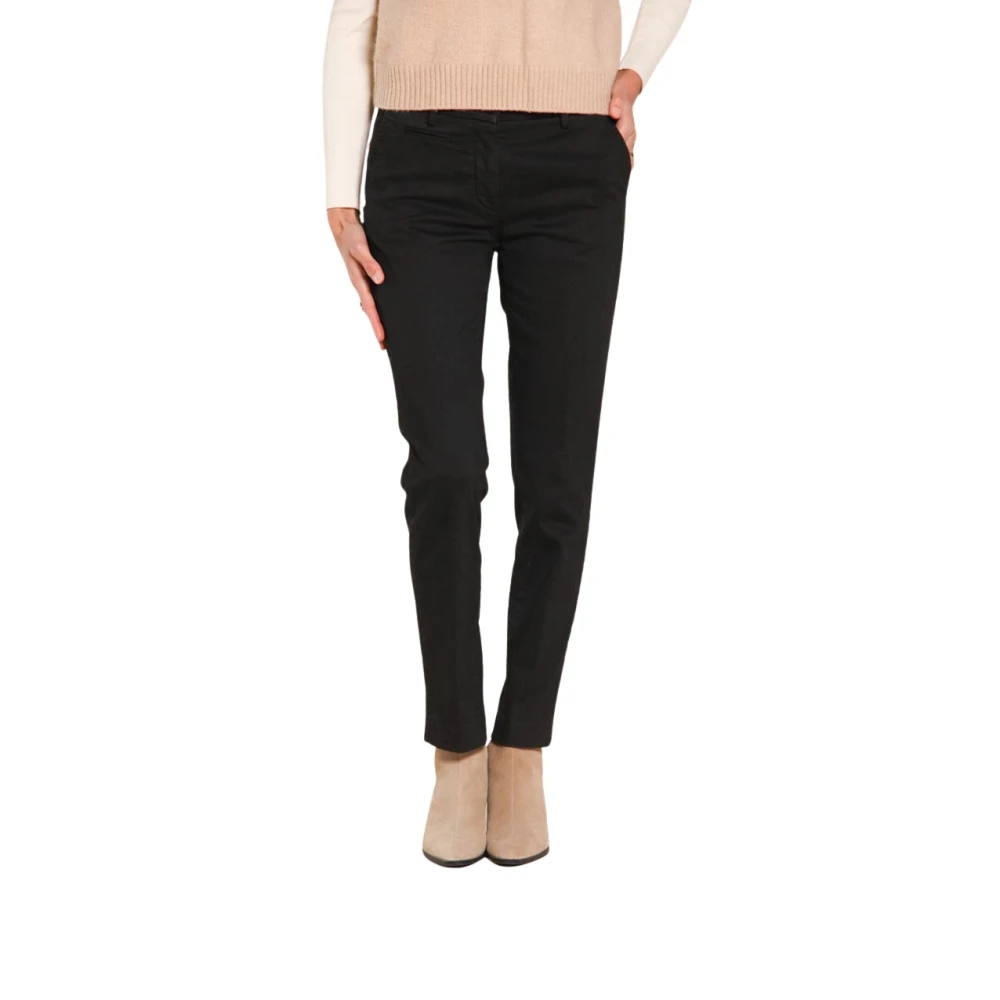 Mason's Women's Black Chinos, Xs, Slim Fit Chino Trousers