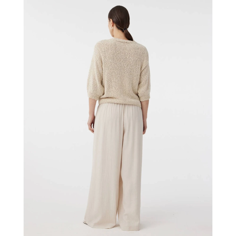 Knit-ted Stijlvolle Broek Jalou Beige Dames