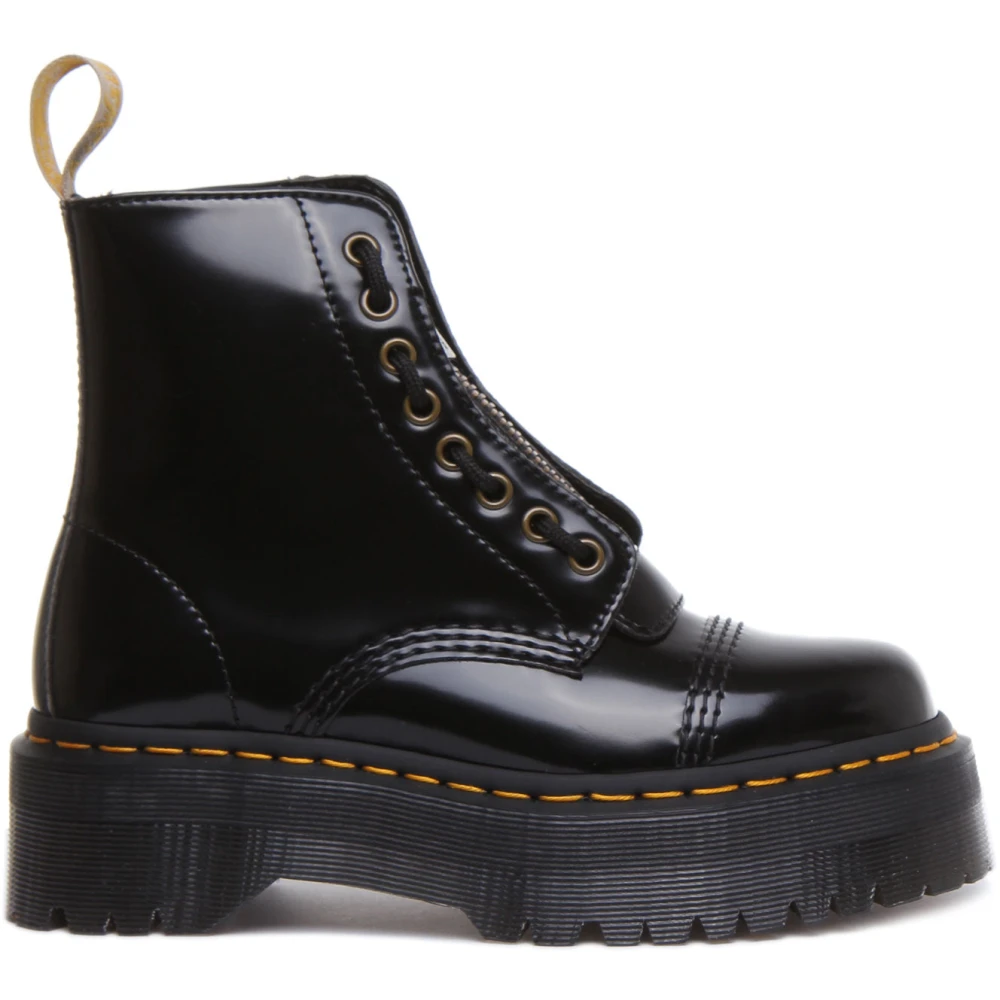 Dr. Martens Women's Black Lace-Up Boots, 5 Uk, Vegan Sinclair Platform Boots
