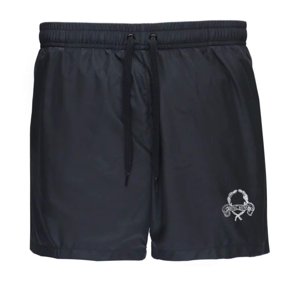 Moschino Zwart Zeekleding Elastische Taille Trekkoord Black Heren