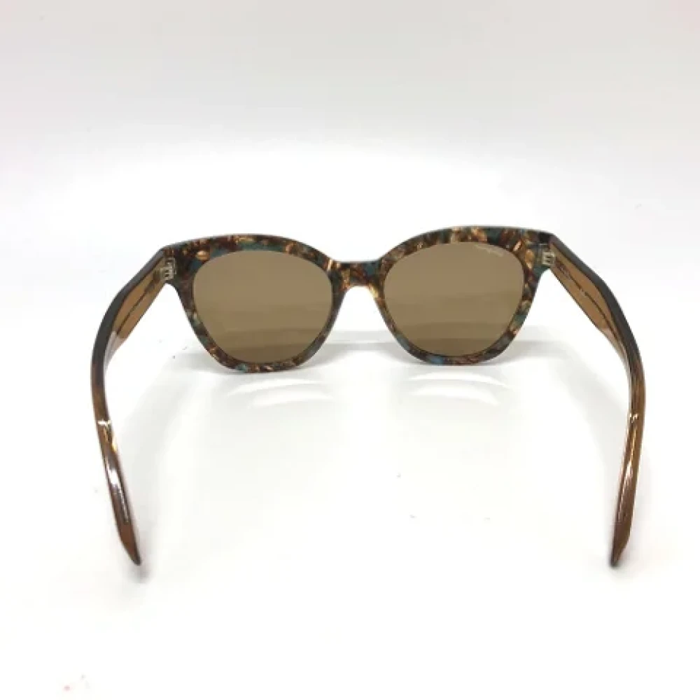 Salvatore Ferragamo Pre-owned Fabric sunglasses Brown Dames